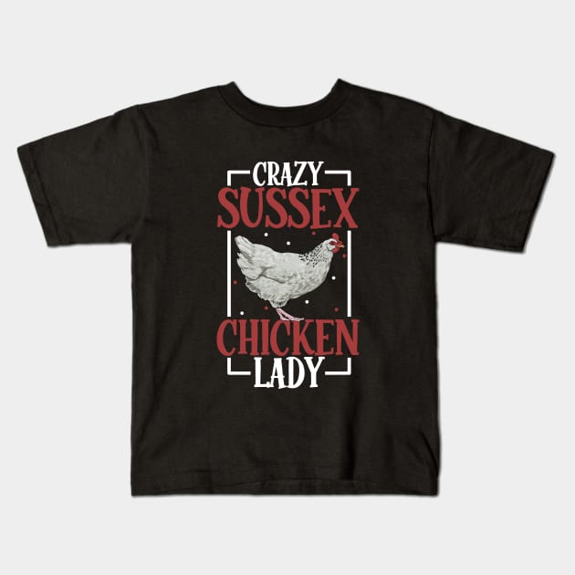 I love my Sussex Chicken - Cluck Yeah Kids T-Shirt by Modern Medieval Design